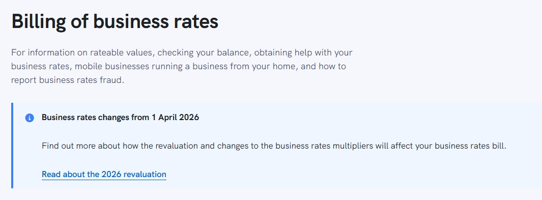 Local Business Rates Billing of Business Rates - HEY Business Support Resource Portal